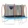 Everfit 12FT Kids Rectangle Trampoline with Basketball Hoop Set, Enclosed Net and 120kg Capacity Blue