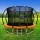 Everfit 10FT Kids Trampoline w/ Ladder, Safety Net & Basketball Set - UV-Resistant, Heavy-Duty Steel Frame, Orange