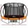 Everfit 10FT Kids Trampoline w/ Ladder, Safety Net & Basketball Set - UV-Resistant, Heavy-Duty Steel Frame, Orange