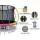 Everfit 12ft Kids Trampoline Rebounder with Safety Net, Basketball Hoop, Heavy-Duty Steel Frame, and UV Protection