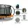 Everfit 14ft Kids Trampoline with Ladder, Basketball Hoop & UV-Tested Safety Netting - Orange Rebounder for Outdoor Fun
