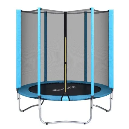Everfit 6FT Kids Trampoline with Safety Net, UV-Stabilised Padding, Heavy-Duty Steel Frame, Blue, 50kg Capacity
