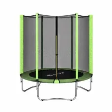 Everfit 6FT Kids Round Trampoline with Enclosure Net, 60kg Capacity and Galvanised Frame Green