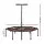 Everfit 51-Inch Hexagon Fitness Trampoline Rebounder with Adjustable Foam Handrail, Steel Frame, 150kg Capacity, Orange