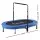 Everfit 56-Inch Foldable Fitness Trampoline Rebounder with Adjustable Handrail Black and Blue