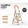 Giantz Lightweight Aluminium 3 Step Ladder – Foldable, Non-Slip, Multi-Purpose with Safety Handle, 150kg Capacity