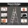 Giantz 5 Step Multi-Purpose Folding Ladder - Lightweight Aluminium, Non-Slip, Easy Grip, 150kg Capacity, Space-Saving