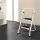 Giantz 2 Step Ladder - Lightweight Steel, Foldable, Non-Slip, Foam Handle, 150kg Capacity, Black/White, 1-Year Warranty