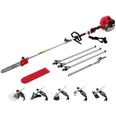 Giantz 62CC 7-in-1 Multi-Tool: Chainsaw, Hedge Trimmer, Brush Cutter, 5.6m Reach, Anti-Vibration, Bonus