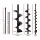 Giantz Carbon Steel Auger Drill Bit Set - 100mm, 200mm, 300mm for Post Hole Digger - Durable, Easy Attach, Versatile Use