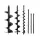 Giantz Carbon Steel Auger Drill Bit Set - 100mm, 200mm, 300mm for Post Hole Digger - Durable, Easy Attach, Versatile Use