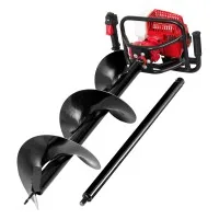 Giantz 92CC 300mm Petrol Post Hole Digger with 80cm Extension - Heavy Duty 2-Stroke Engine & Advanced Gearbox