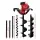 Giantz 92CC Petrol Post Hole Digger with 3m Auger Depth, 65Mn Steel Blades, and Vertical Gearbox for Efficient Digging