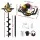 Giantz 82CC Post Hole Digger 200mm Auger, Heavy Duty Steel, Petrol Drill, 1.8m Depth, Extension, 1-Year Warranty