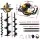 Giantz 82CC Petrol Post Hole Digger – Heavy Duty Steel, 3 Auger Bits, 2 Extensions, Anti-Vibration, 3m Depth