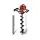 Giantz 92CC Petrol Post Hole Digger with 200mm Auger and 80cm Extension - Heavy-Duty Steel, Easy Start, 1.8M Max