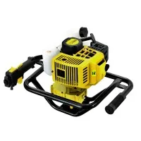 Giantz 92CC Petrol Post Hole Digger Motor - Heavy-Duty 2-Stroke Engine, Vertical Gearbox, Easy Start, Yellow