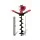 Giantz 80CC Post Hole Digger - Heavy-Duty 200mm Auger, 1.8m Depth, 2-Stroke Petrol Engine with Extension, Anti
