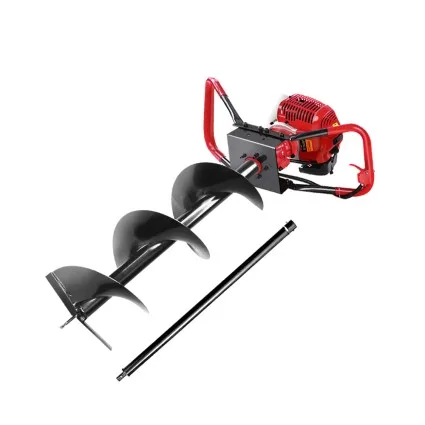 Giantz 80CC 2-Stroke Petrol Post Hole Digger, 300mm Auger, 1.8m Depth, Anti-Vibration, One/Two-P