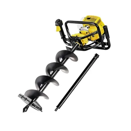 Giantz 92CC Petrol Post Hole Digger with 200mm Auger and 80cm Extension – Heavy-Duty 2-Stroke Engine for Deep Boring