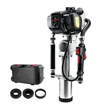 Giantz 38CC 4-Stroke Petrol Post Driver - 75mm Capacity, Vibration Absorption, Heavy-Duty Aluminium Casing, 2-Tonne Force