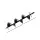 GIANTZ Heavy-Duty Steel Power Garden Auger, 7.5x30cm, Black - Ideal for Efficient Planting on Various Grounds