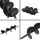 GIANTZ Heavy-Duty Steel Power Garden Auger, 7.5x30cm, Black - Ideal for Efficient Planting on Various Grounds