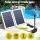 Gardeon Solar Pond Pump Kit 1600L/H with 2 x 10W Polycrystalline Panels, 6 Nozzles, 5m Cable, Aluminium Frame