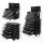 Giantz 15-Drawer Tool Chest Trolley Toolbox 2-in-1 Storage, Steel, Black, Lockable, 360° Castors, Non-Slip Liners