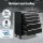 Giantz 15-Drawer Tool Chest Trolley Toolbox 2-in-1 Storage, Steel, Black, Lockable, 360° Castors, Non-Slip Liners