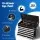 Giantz 15-Drawer Steel Tool Chest Trolley 2-in-1 Storage, Black & Grey, Lockable, Smooth Slides, 360-Degree Wheels