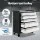 Giantz 15-Drawer Steel Tool Chest Trolley 2-in-1 Storage, Black & Grey, Lockable, Smooth Slides, 360-Degree Wheels