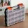 Giantz Double Sided Toolbox Organiser 34 Compartments 24 Dividers Clear Lids Heavy Duty 32x27x8cm Black Orange
