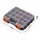 Giantz Double Sided Toolbox Organiser 34 Compartments 24 Dividers Clear Lids Heavy Duty 32x27x8cm Black Orange