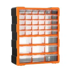 Giantz 39-Drawer Tool Storage Cabinet Anti-Drop Small Parts Organiser Wall-Mountable Stackable Black