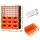 Giantz 39-Drawer Tool Organiser with Clear and Orange Bins Black Polypropylene Cabinet 39pc Storage System