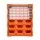 Giantz 39-Drawer Tool Organiser with Clear and Orange Bins Black Polypropylene Cabinet 39pc Storage System