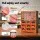 Giantz 39-Drawer Tool Organiser with Clear and Orange Bins Black Polypropylene Cabinet 39pc Storage System