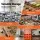 Giantz 39-Drawer Tool Organiser with Clear and Orange Bins Black Polypropylene Cabinet 39pc Storage System