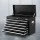 Giantz Black Steel 10 Drawer Tool Box Cabinet with Ball Bearing Slides and Lock - 75kg Capacity, Non-Slip Liners