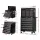 Giantz 17-Drawer Steel Tool Box Cabinet Chest & Trolley, Black - Lockable, Ball-Bearing Slides, 360° Castor Wheels