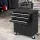 Giantz 3 Drawer Tool Box Chest Cabinet, Steel Garage Organiser, 68.5x33.5x74.5cm, Lockable, Wheels, Black
