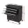 Giantz 3 Drawer Tool Box Chest Cabinet, Steel Garage Organiser, 68.5x33.5x74.5cm, Lockable, Wheels, Black