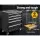 Giantz 5 Drawer Steel Tool Box Cabinet Trolley with Lockable Wheels, Ball-Bearing Slides, and Non-Slip Liners, Black