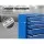 Giantz 5 Drawer Steel Tool Box Trolley - Blue, 75kg Capacity, Lockable, Non-Slip Liners, 360° Castor Wheels, 61