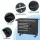 Giantz 6 Drawer Tool Box Chest Cabinet, Steel Garage Storage Organiser with Lock, Wheels, 81.5cm x 33cm x 65cm