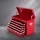 Giantz 9 Drawer Red Tool Box Cabinet - Steel, Lockable, Ball Bearing Slides, Non-Slip Liners, 60x26x38cm Organiser