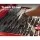 Giantz 9 Drawer Red Tool Box Cabinet - Steel, Lockable, Ball Bearing Slides, Non-Slip Liners, 60x26x38cm Organiser