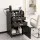 Artiss Professional Salon Station Rolling Cart with 2 Drawers, 2 Tool Holders and Lockable Wheels Black