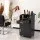 Artiss Professional Salon Station Rolling Cart with 2 Drawers, 2 Tool Holders and Lockable Wheels Black